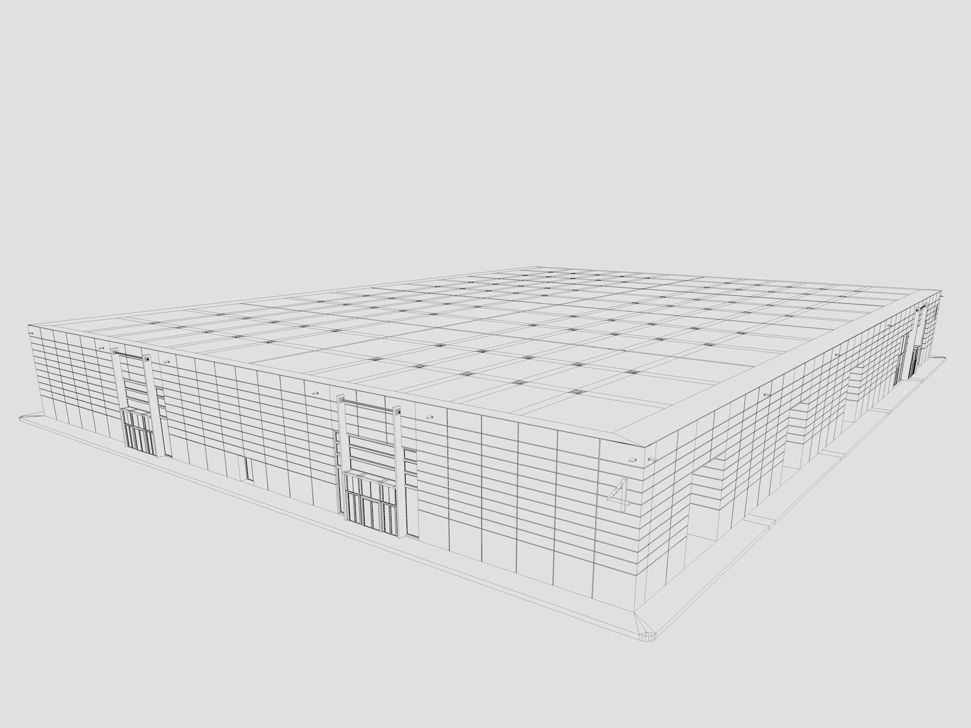 Exhibition Hall 13 interior and exterior 3D model_23