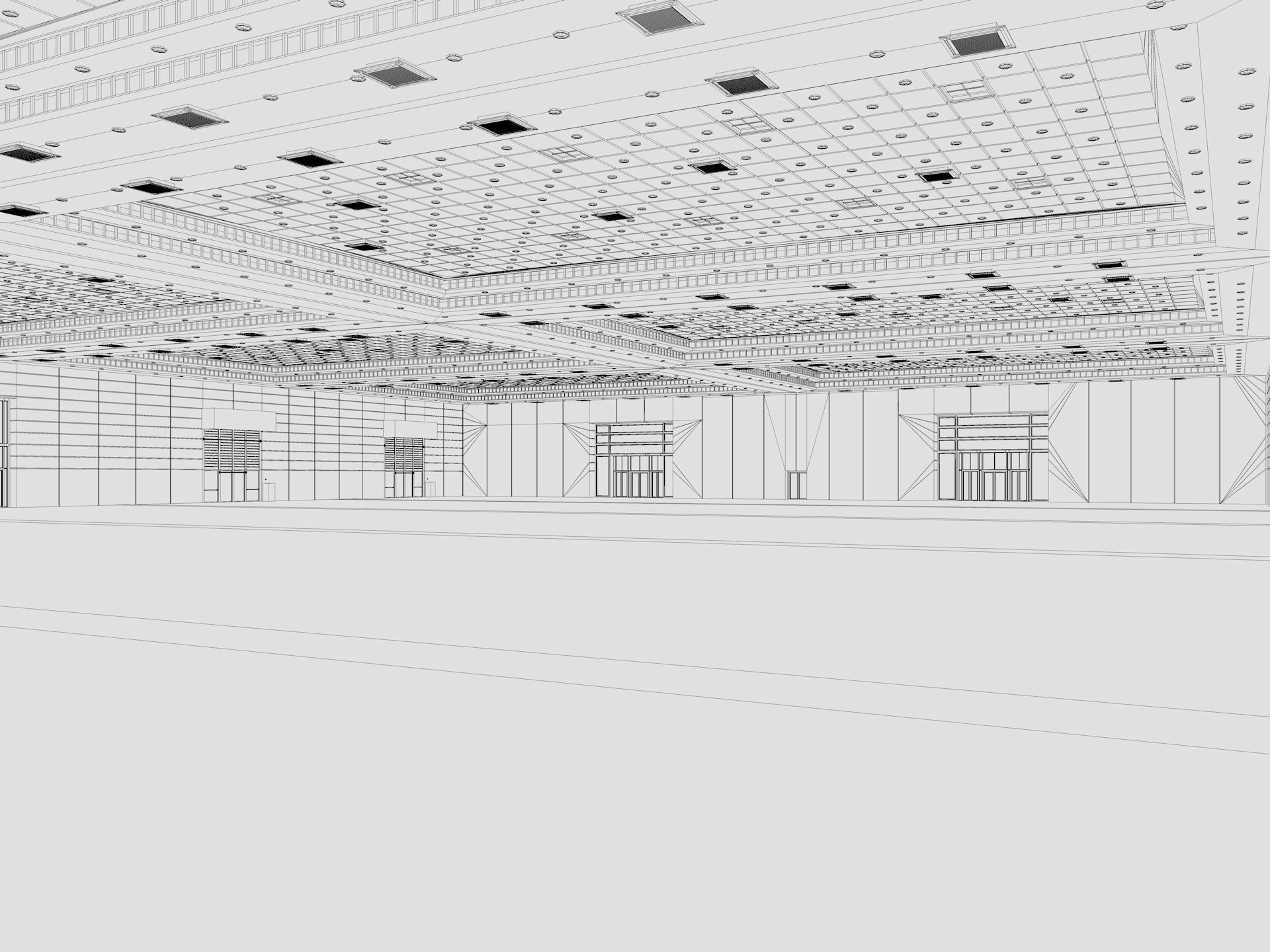 Exhibition Hall 13 interior and exterior 3D model_18