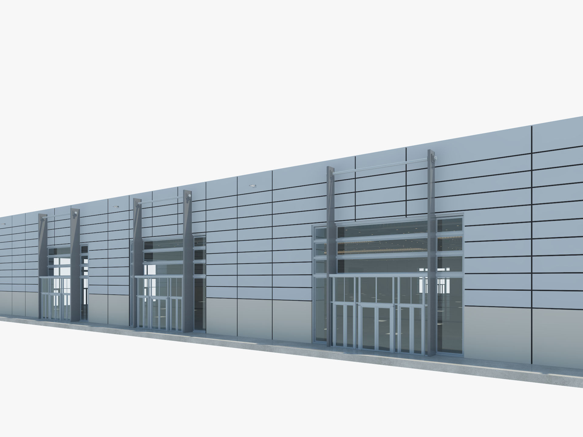 Exhibition Hall 13 interior and exterior 3D model_6