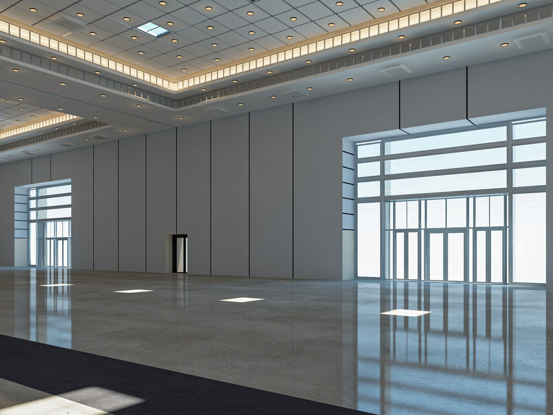 Exhibition Hall 13 interior and exterior 3D model_11