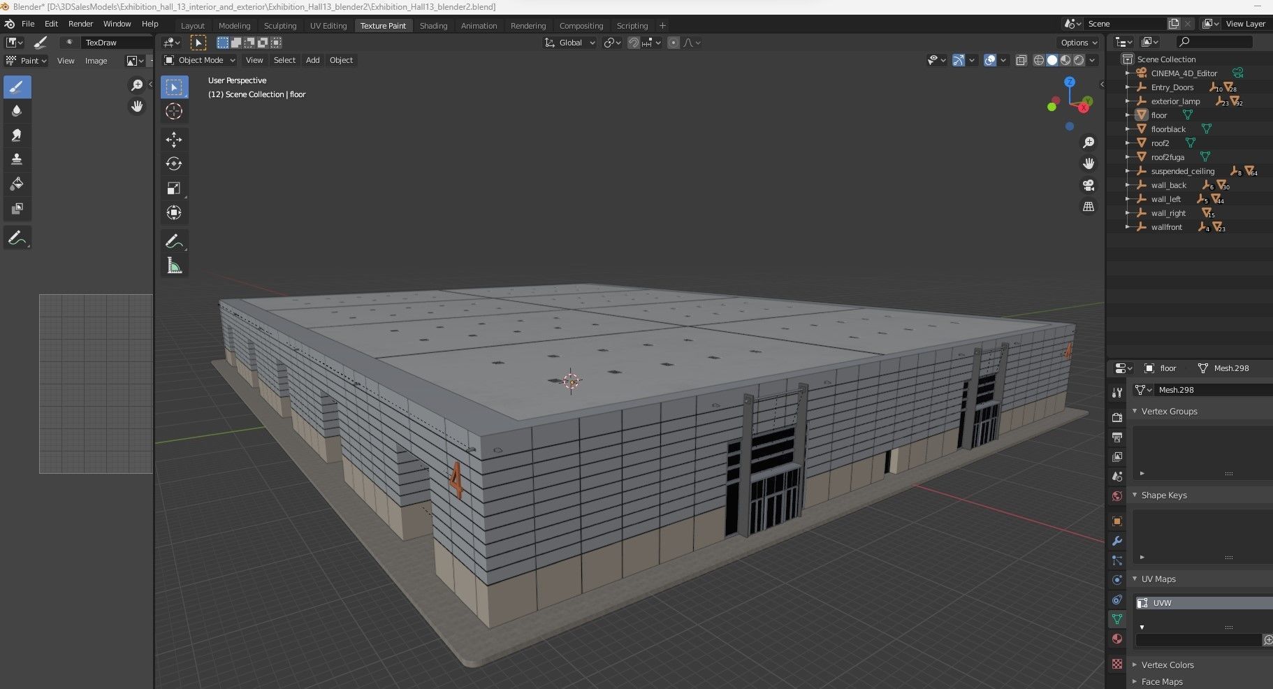 Exhibition Hall 13 interior and exterior 3D model_34