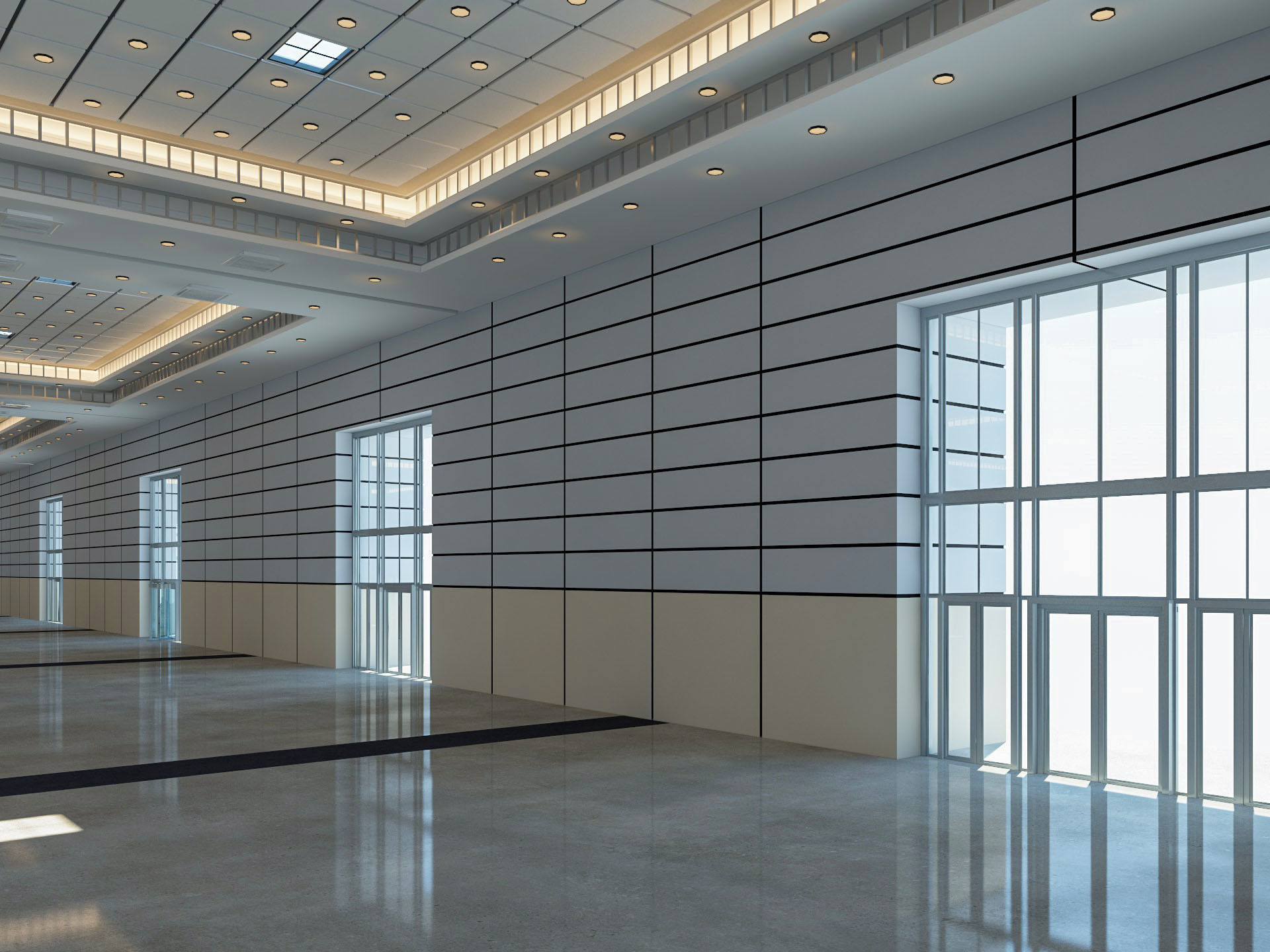 Exhibition Hall 13 interior and exterior 3D model_10