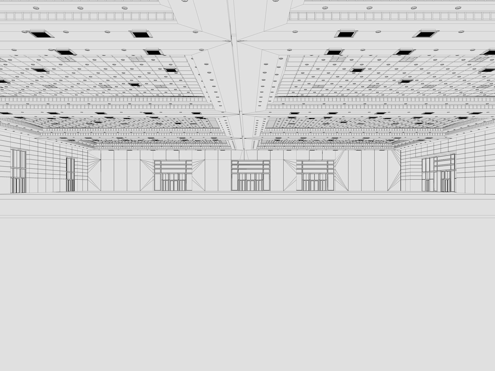 Exhibition Hall 13 interior and exterior 3D model_17