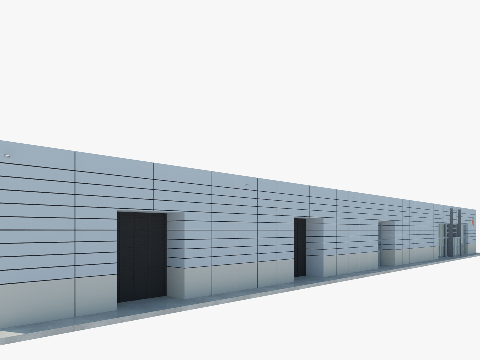 Exhibition Hall 13 interior and exterior 3D model_14