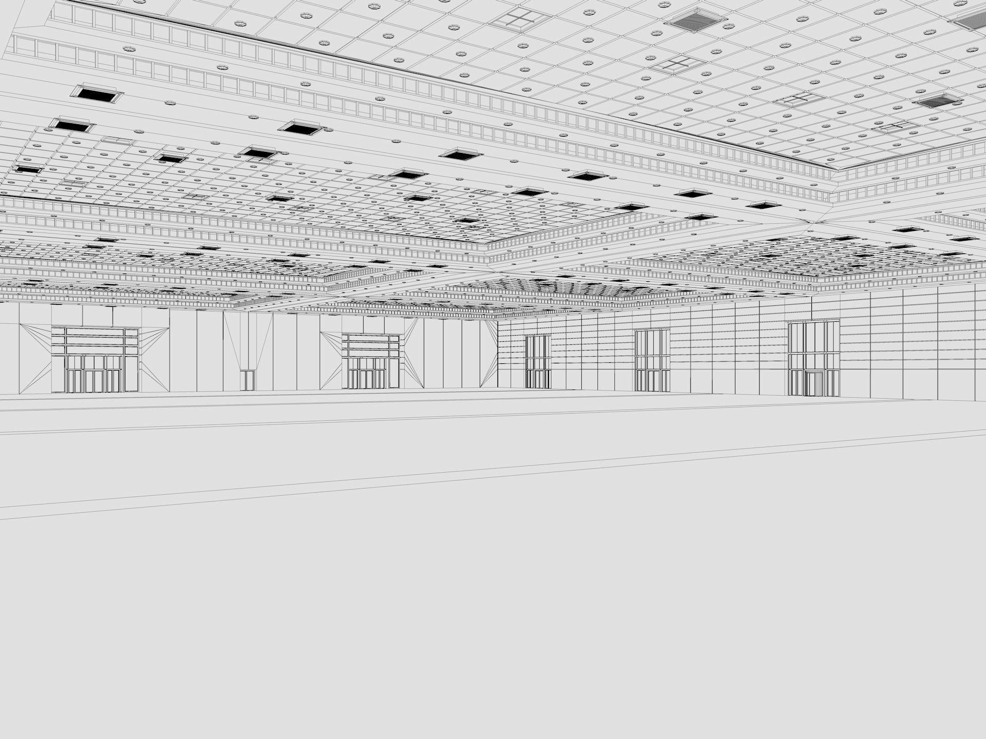Exhibition Hall 13 interior and exterior 3D model_15
