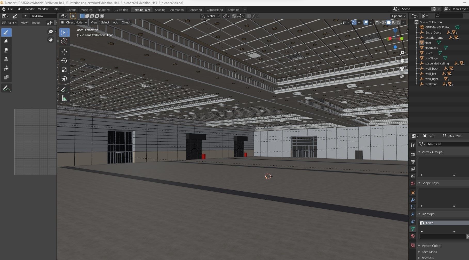 Exhibition Hall 13 interior and exterior 3D model_35