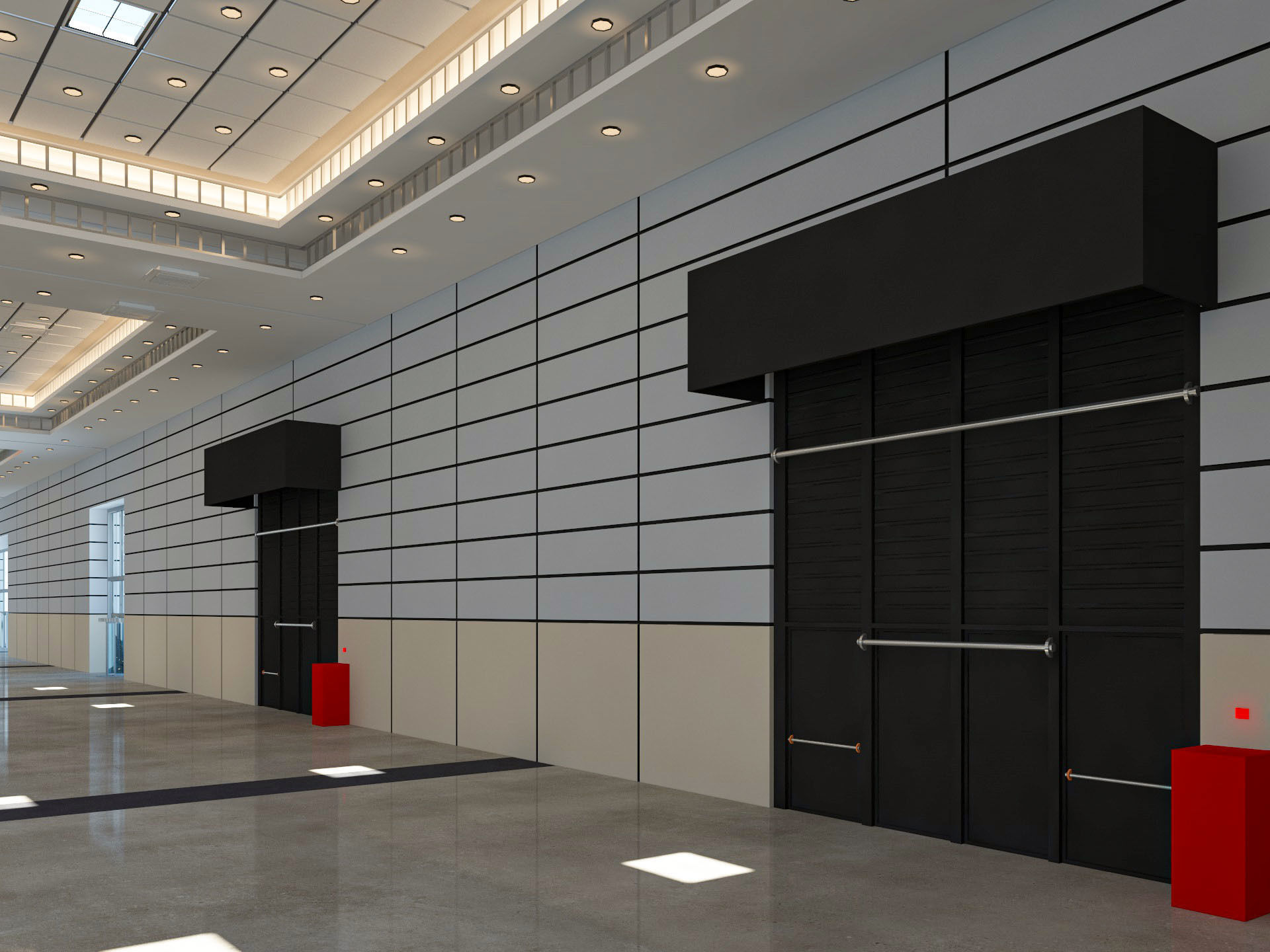 Exhibition Hall 13 interior and exterior 3D model_7