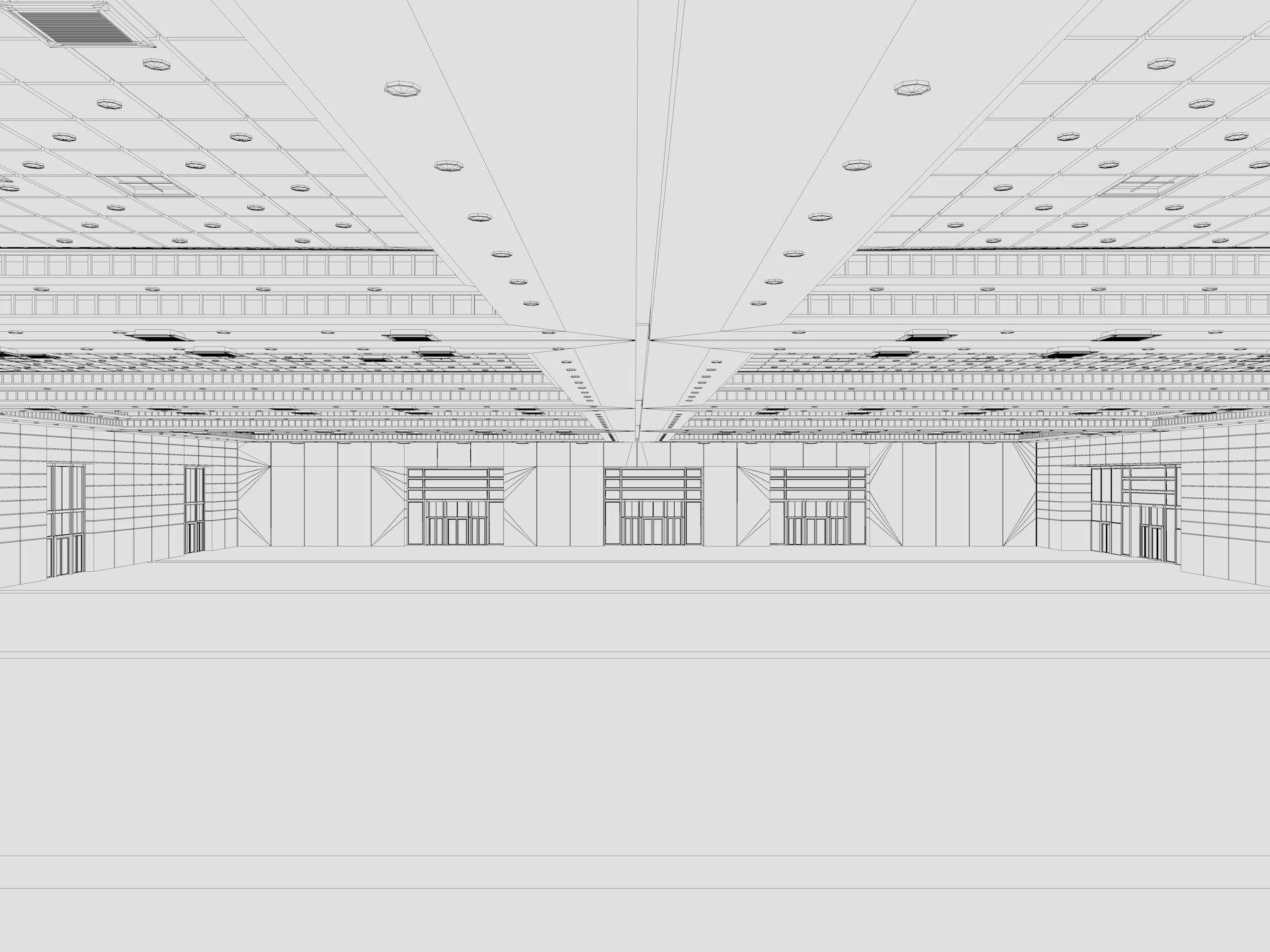 Exhibition Hall 13 interior and exterior 3D model_16