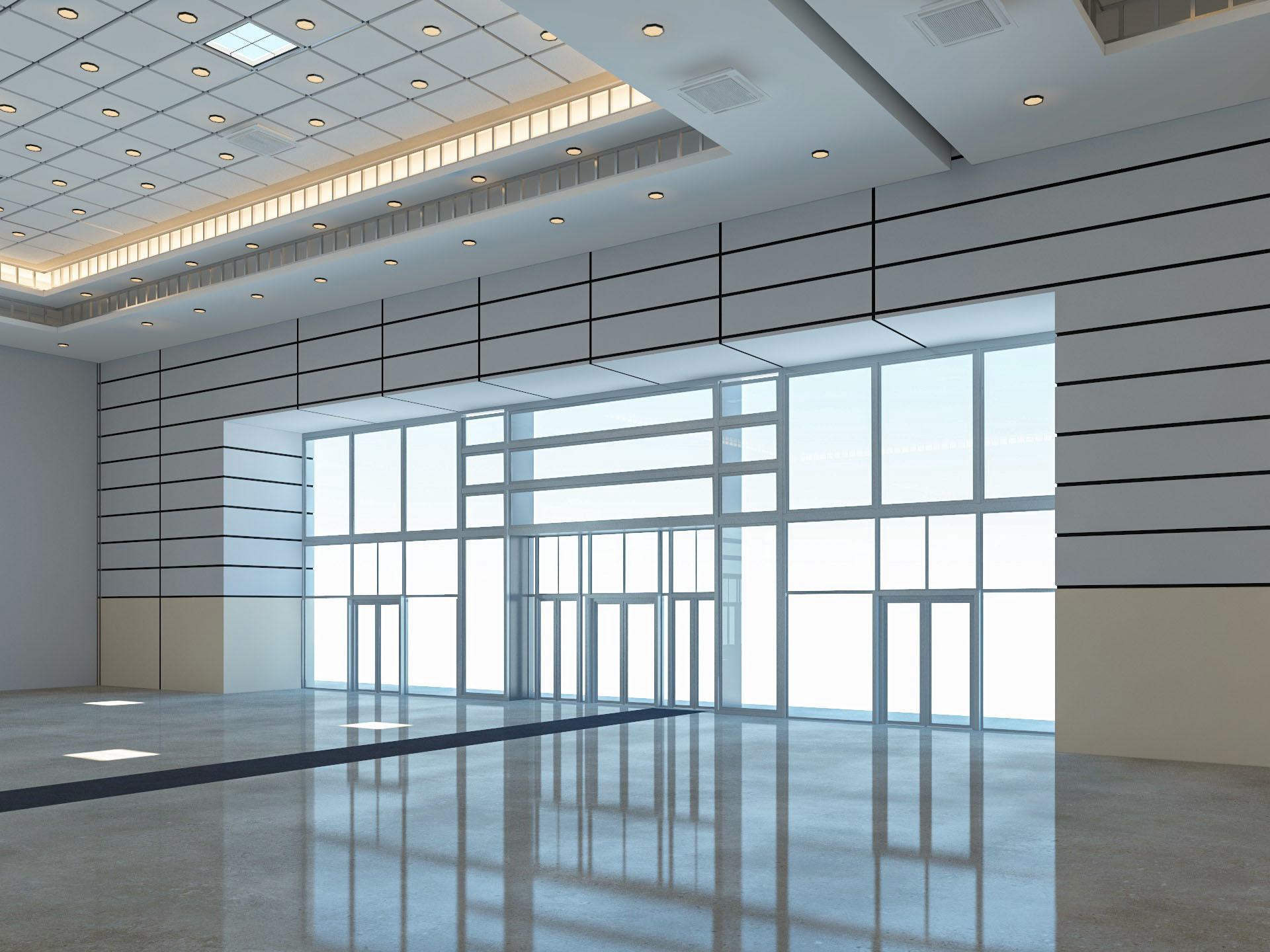 Exhibition Hall 13 interior and exterior 3D model_9