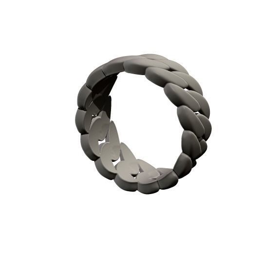 Cuba Chain Ring 3D print model_10