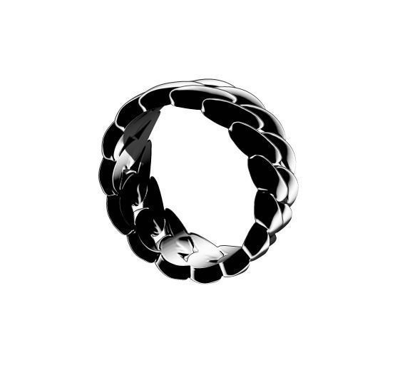 Cuba Chain Ring 3D print model_11