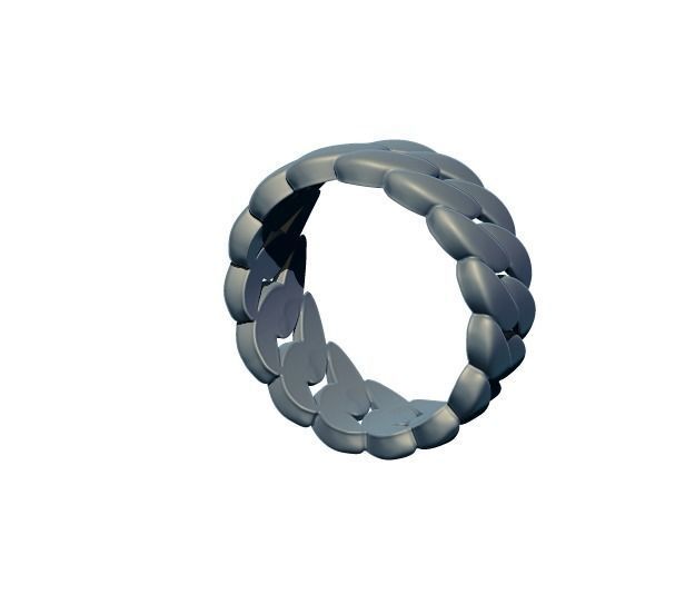 Cuba Chain Ring 3D print model_8