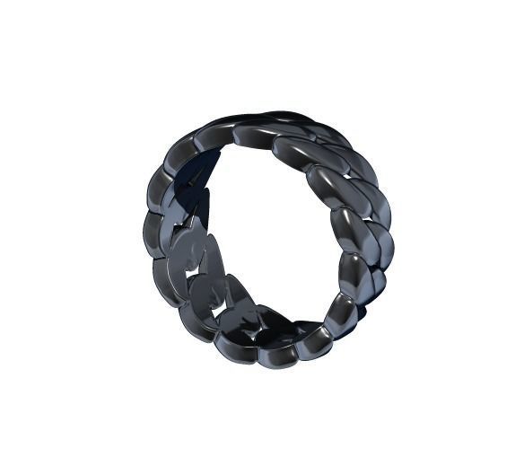 Cuba Chain Ring 3D print model_9