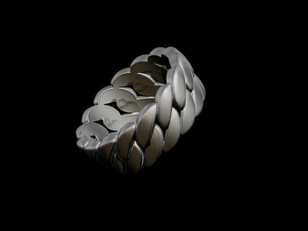 Cuba Chain Ring 3D print model_5