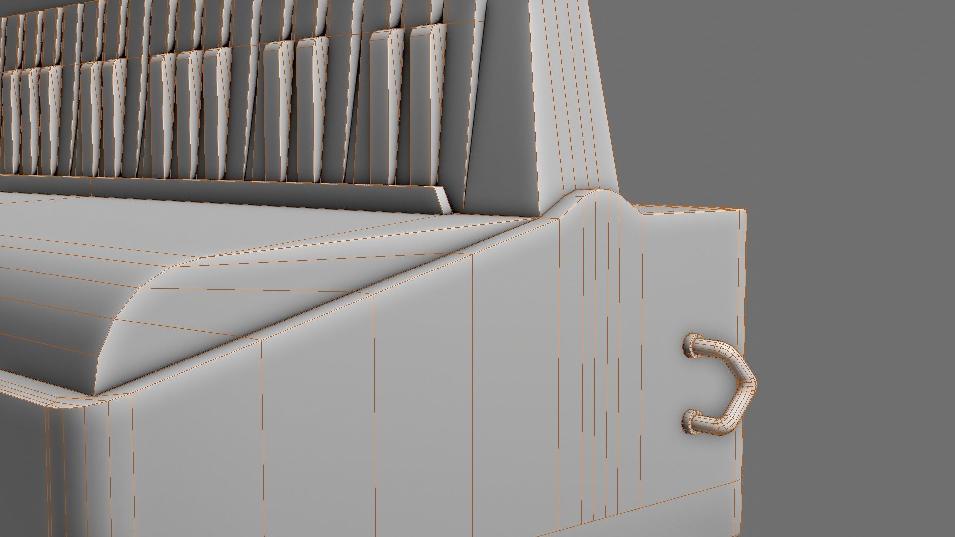 Caucassian Accordion Low-poly 3D model_8