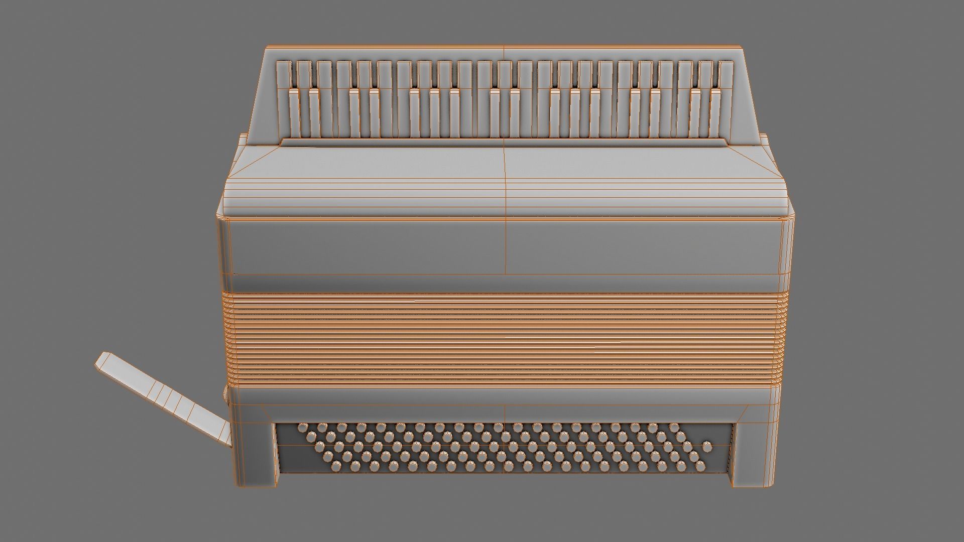 Caucassian Accordion Low-poly 3D model_5