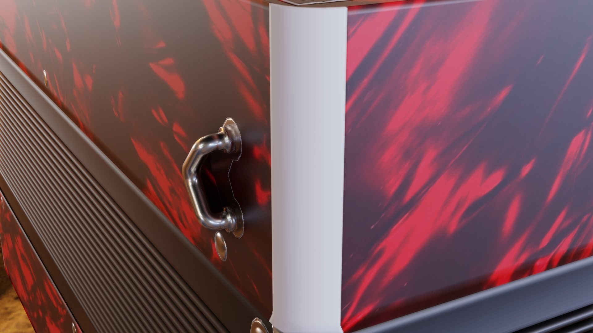 Caucassian Accordion Low-poly 3D model_30