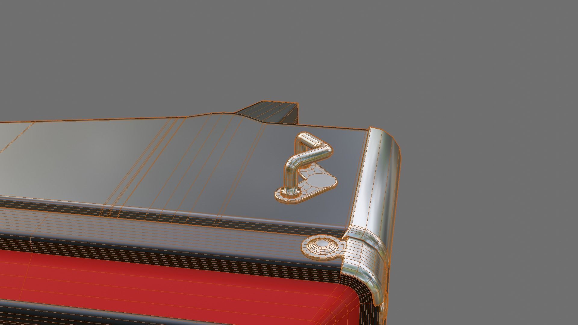 Caucassian Accordion Low-poly 3D model_16