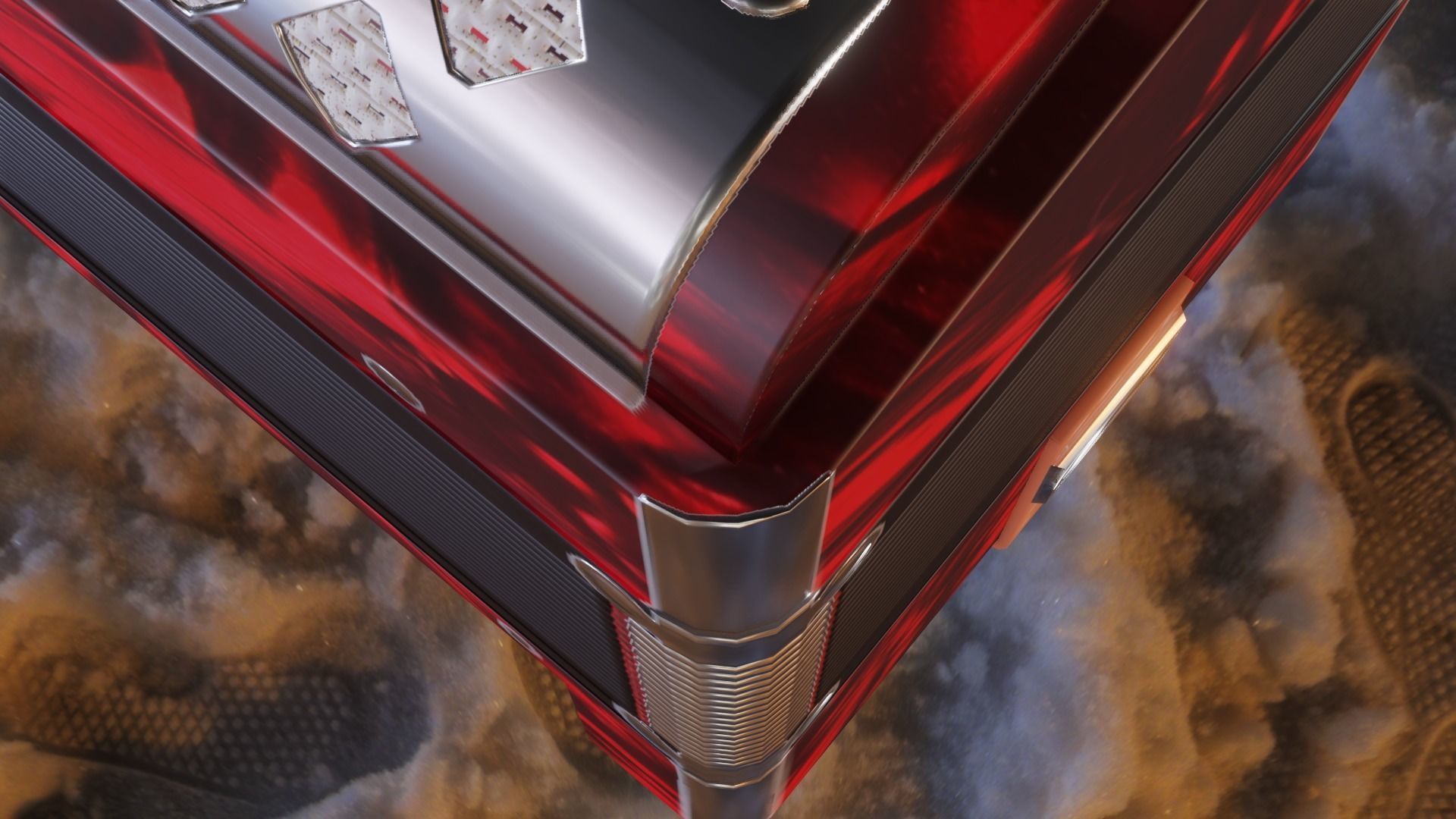 Caucassian Accordion Low-poly 3D model_27