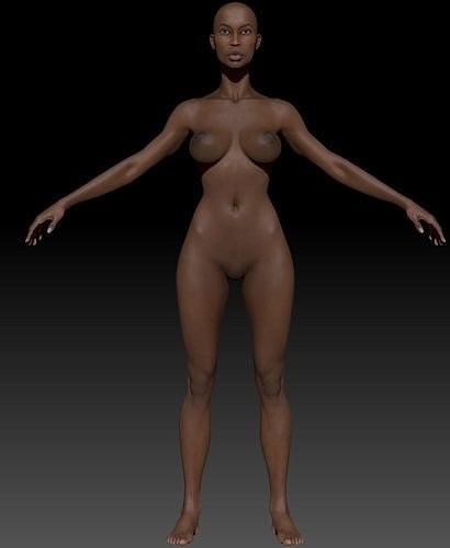 Afro Woman Zbrush 3D model