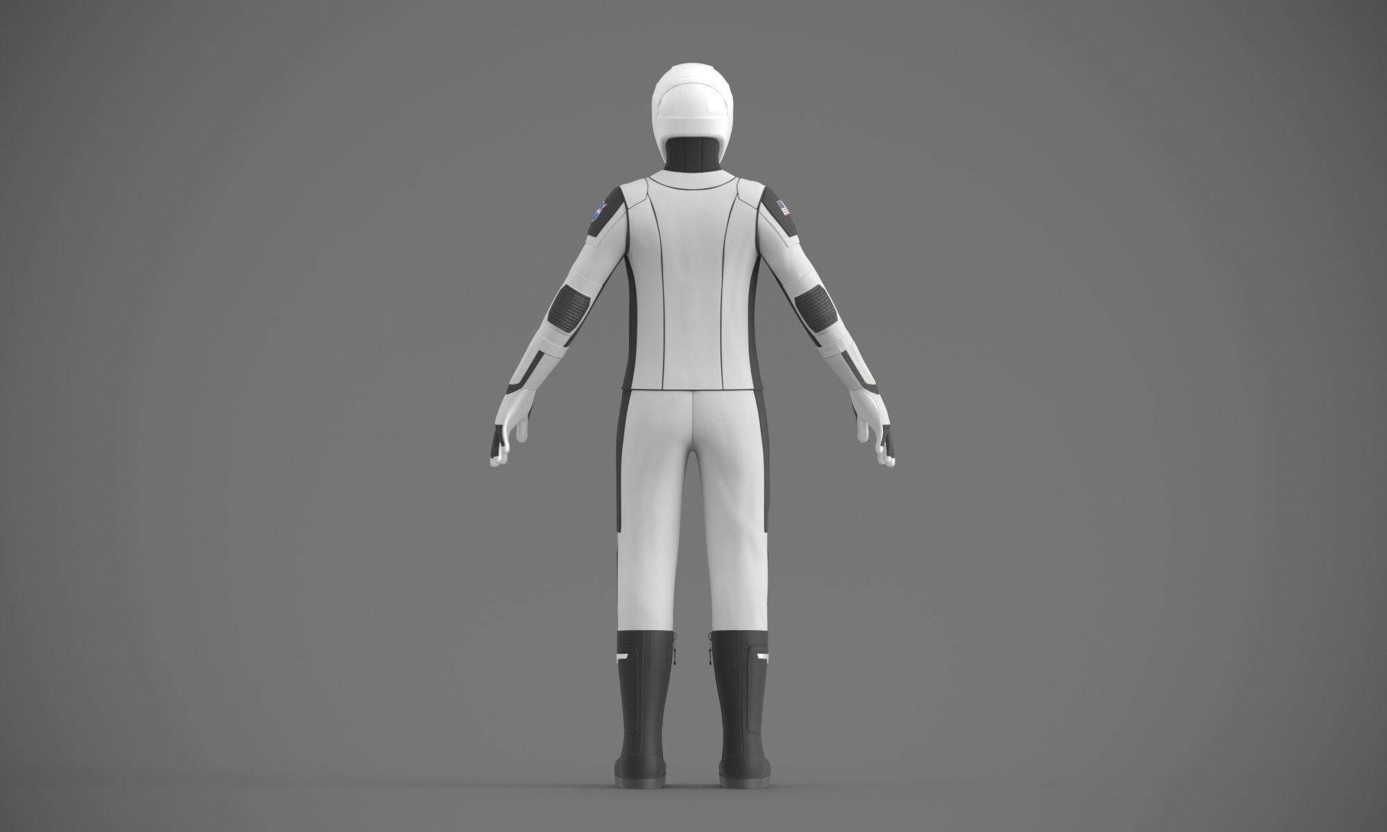 SpaceX spacesuit martian suit astronaut 3D print model_9