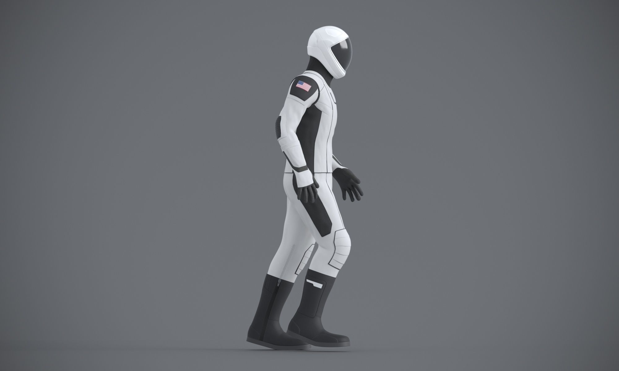 SpaceX spacesuit martian suit astronaut 3D print model_11