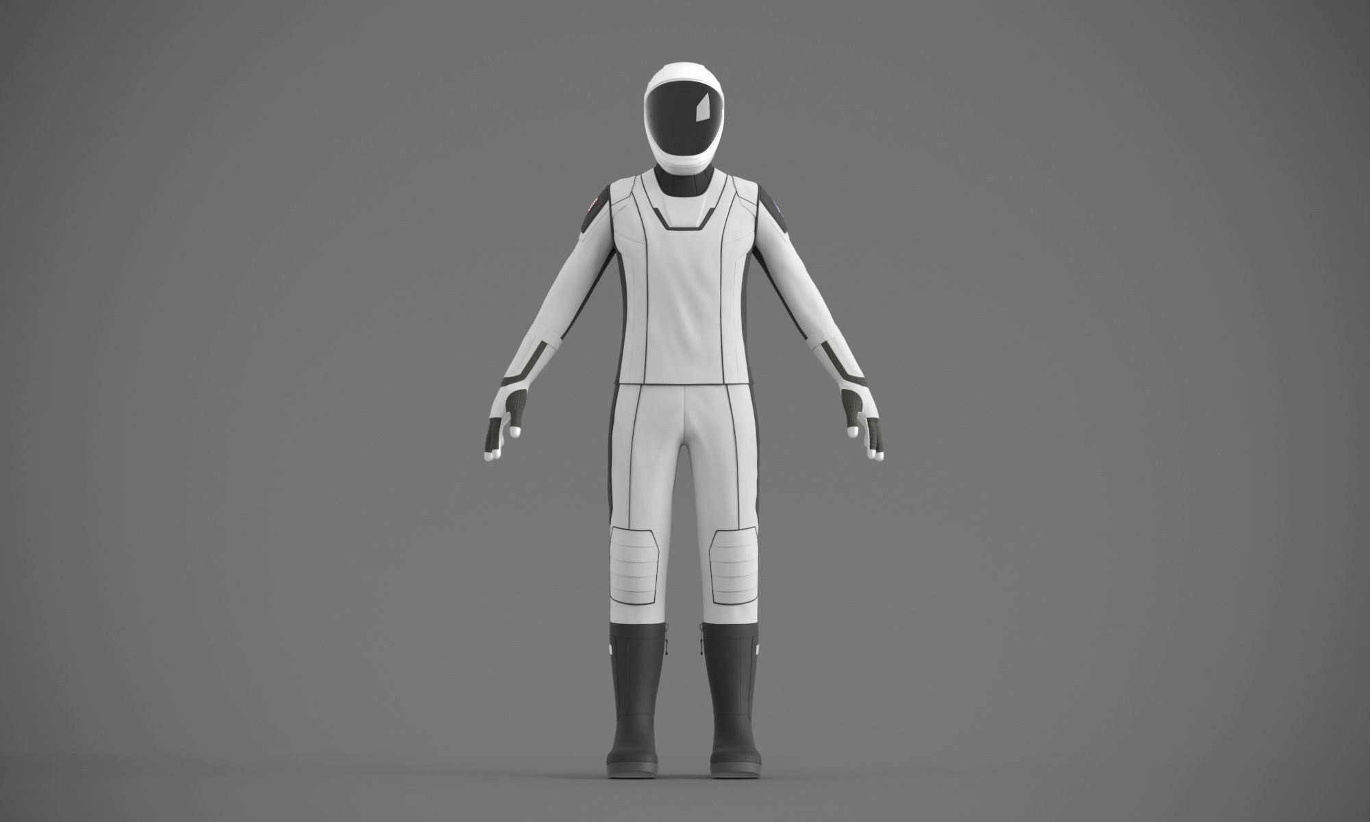 SpaceX spacesuit martian suit astronaut 3D print model_6