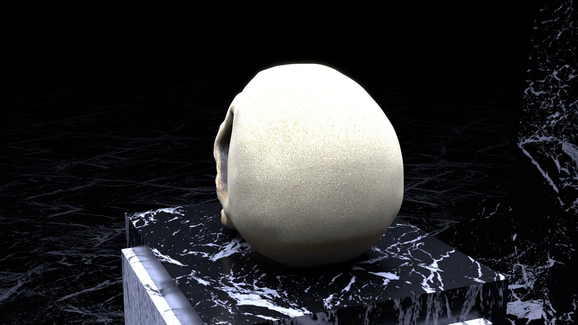 Vampire Skull Low-poly 3D model_16