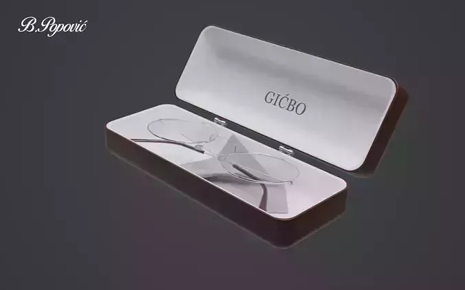 Round Glasses 3D model
