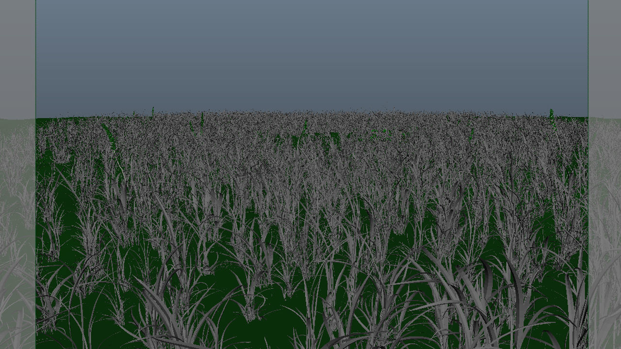 Grass flowers scene 3D model_1