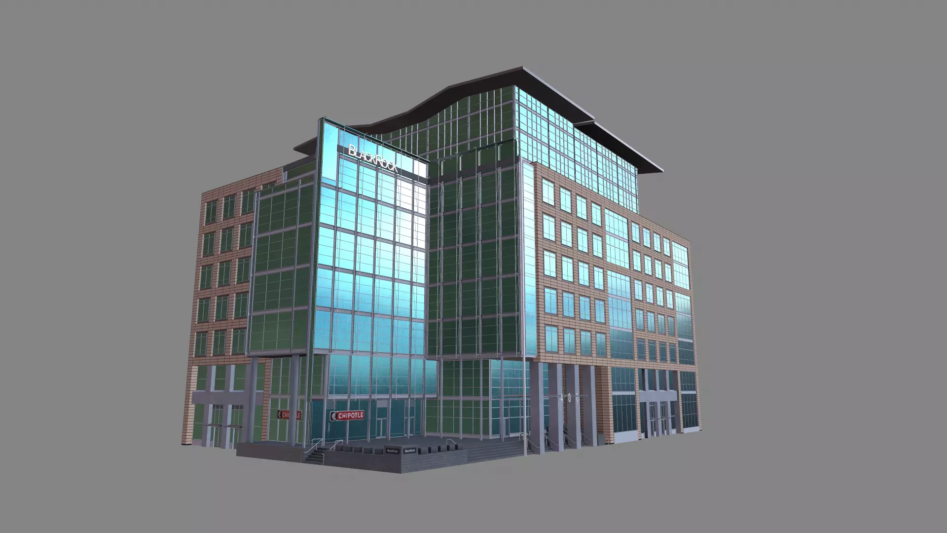 400 Howard Street Building San Francisco Low-poly 3D model_0