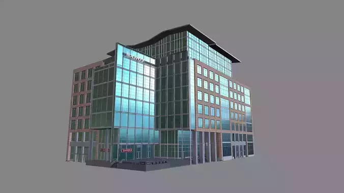 400 Howard Street Building San Francisco Low-poly 3D model