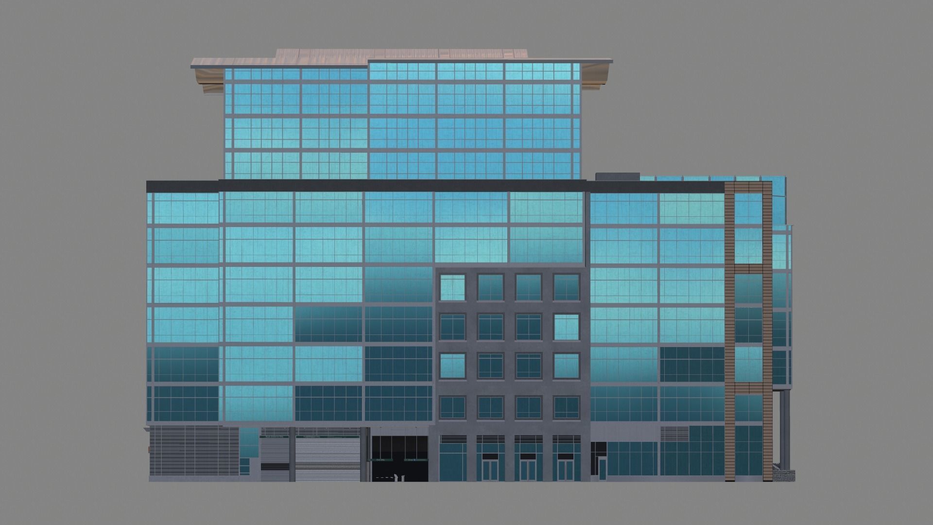 400 Howard Street Building San Francisco Low-poly 3D model_10