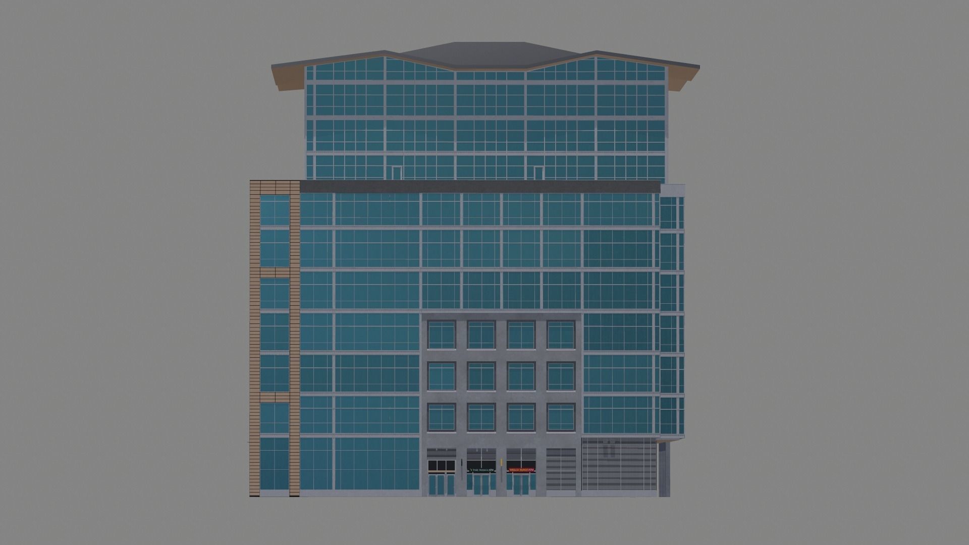 400 Howard Street Building San Francisco Low-poly 3D model_12