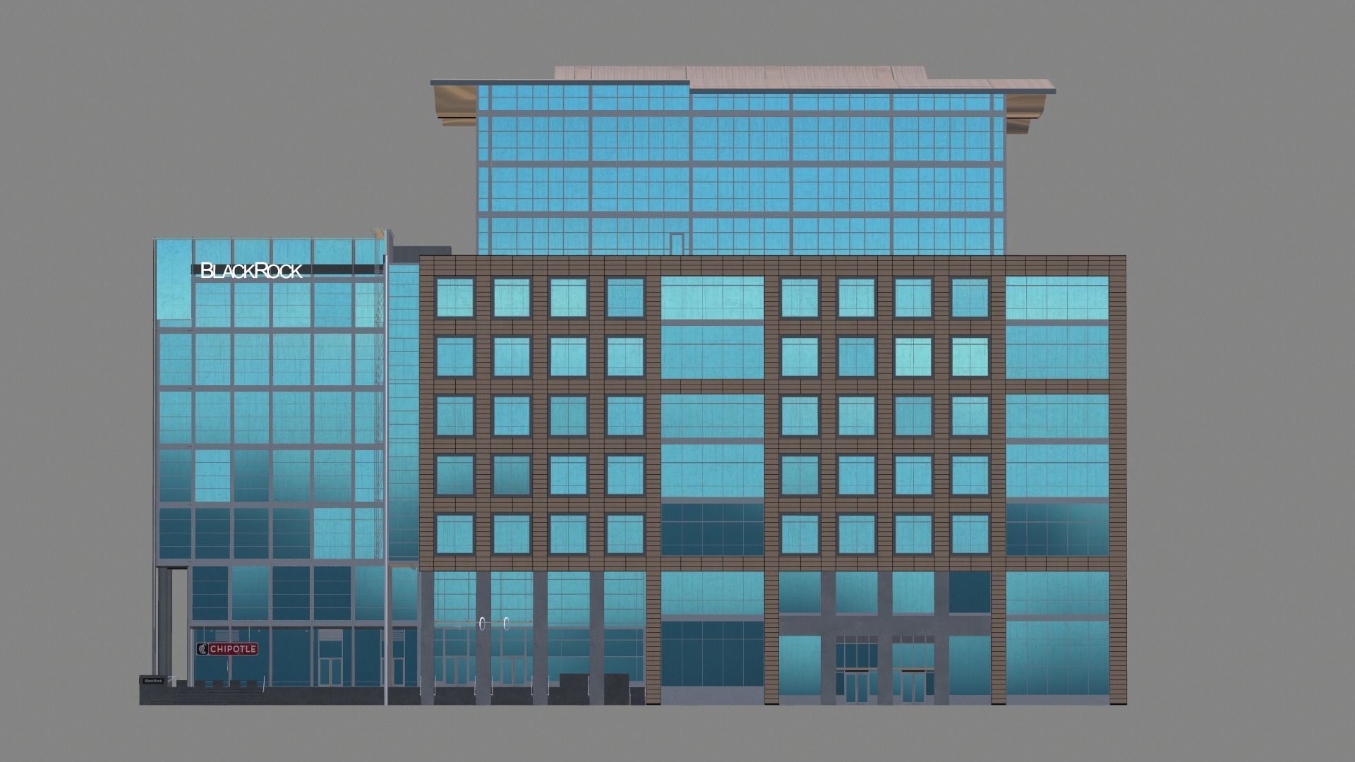 400 Howard Street Building San Francisco Low-poly 3D model_11