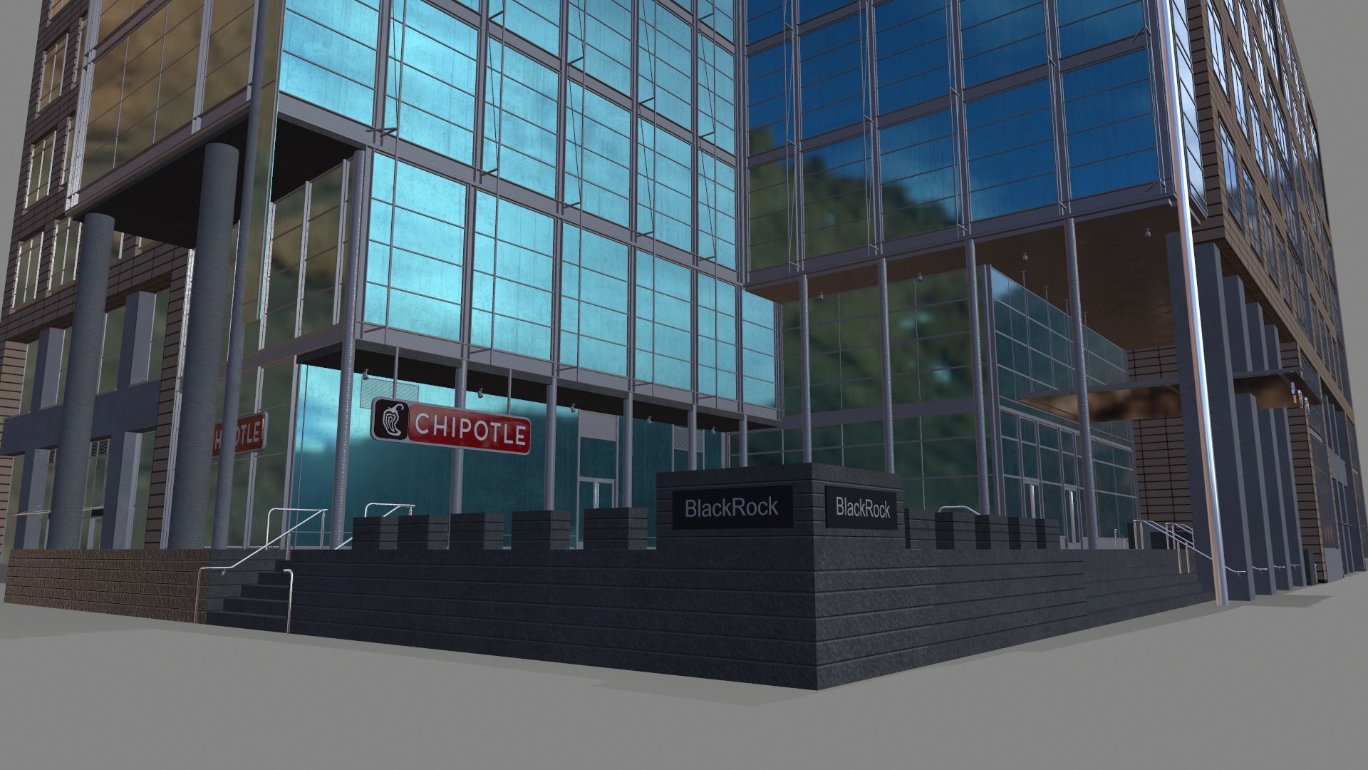 400 Howard Street Building San Francisco Low-poly 3D model_4