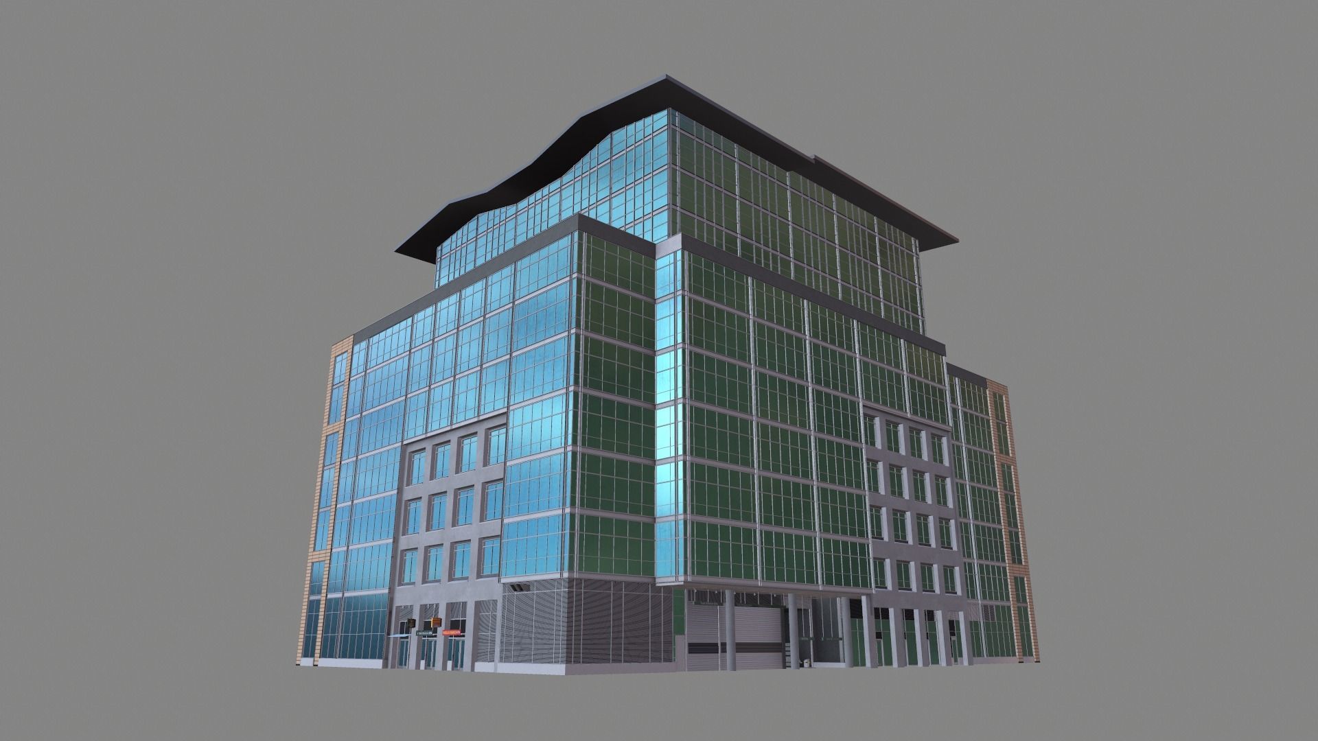 400 Howard Street Building San Francisco Low-poly 3D model_2