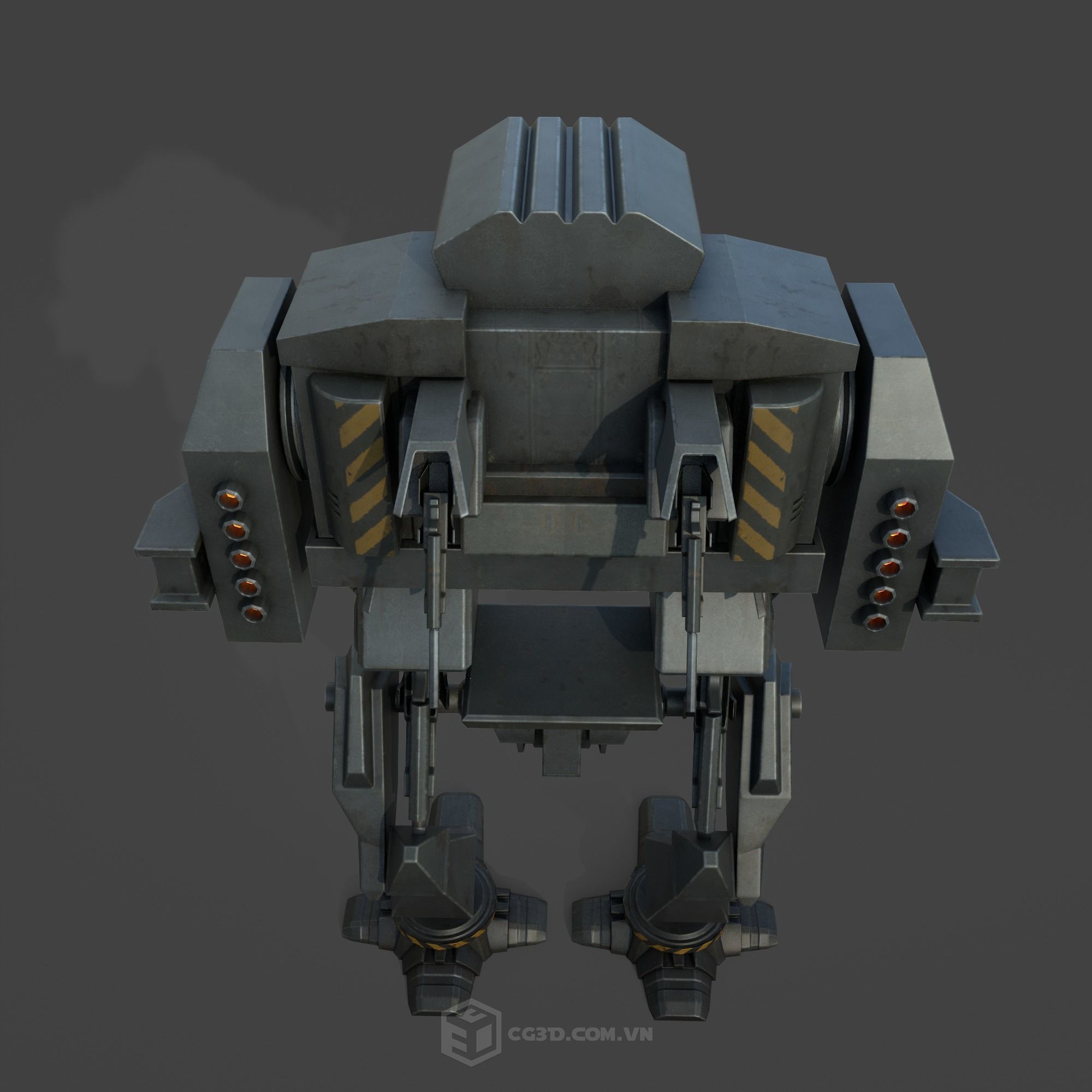 RoboWar- Lowpoly model robot Low-poly 3D model_3