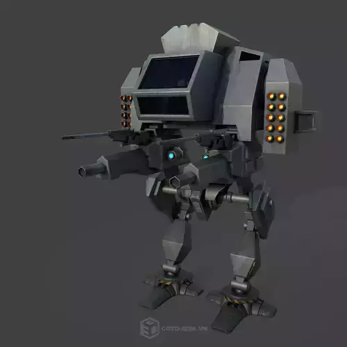 RoboWar- Lowpoly model robot Low-poly 3D model