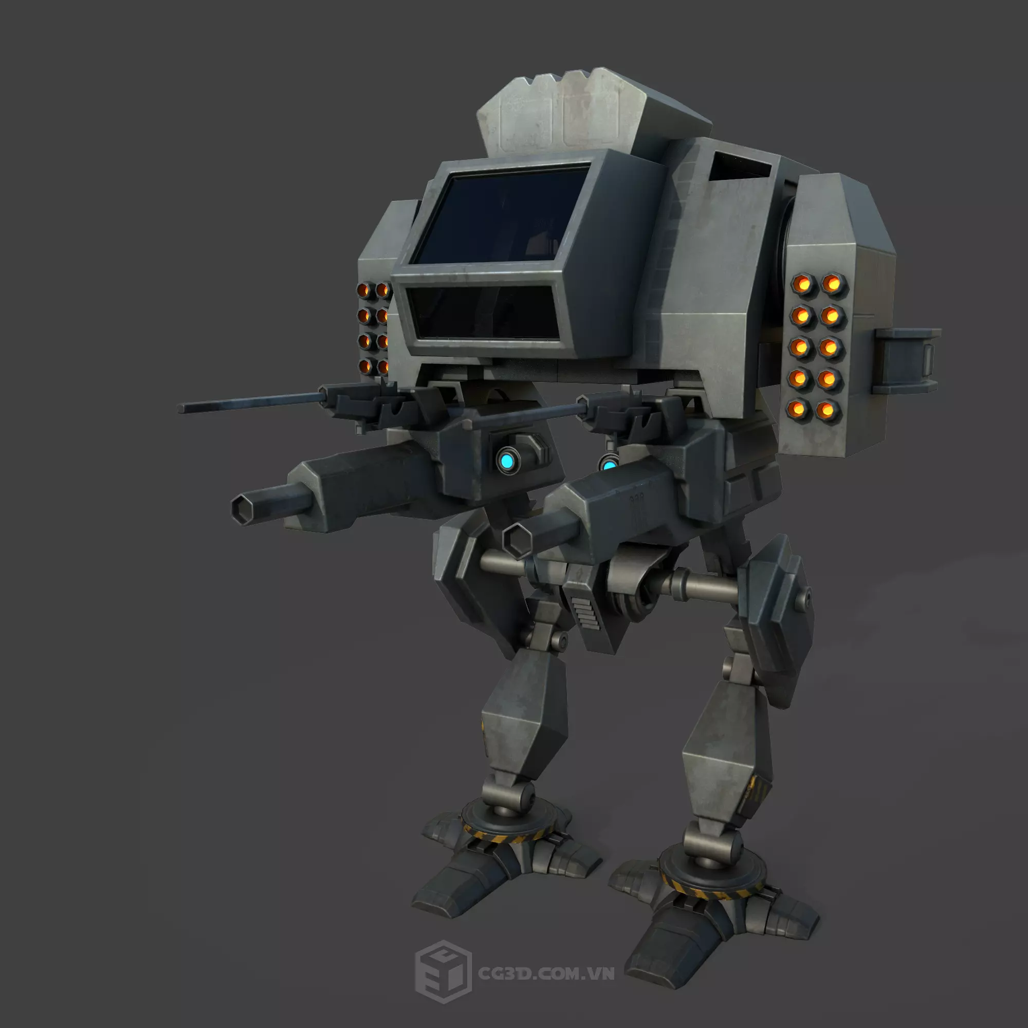 RoboWar- Lowpoly model robot Low-poly 3D model_0