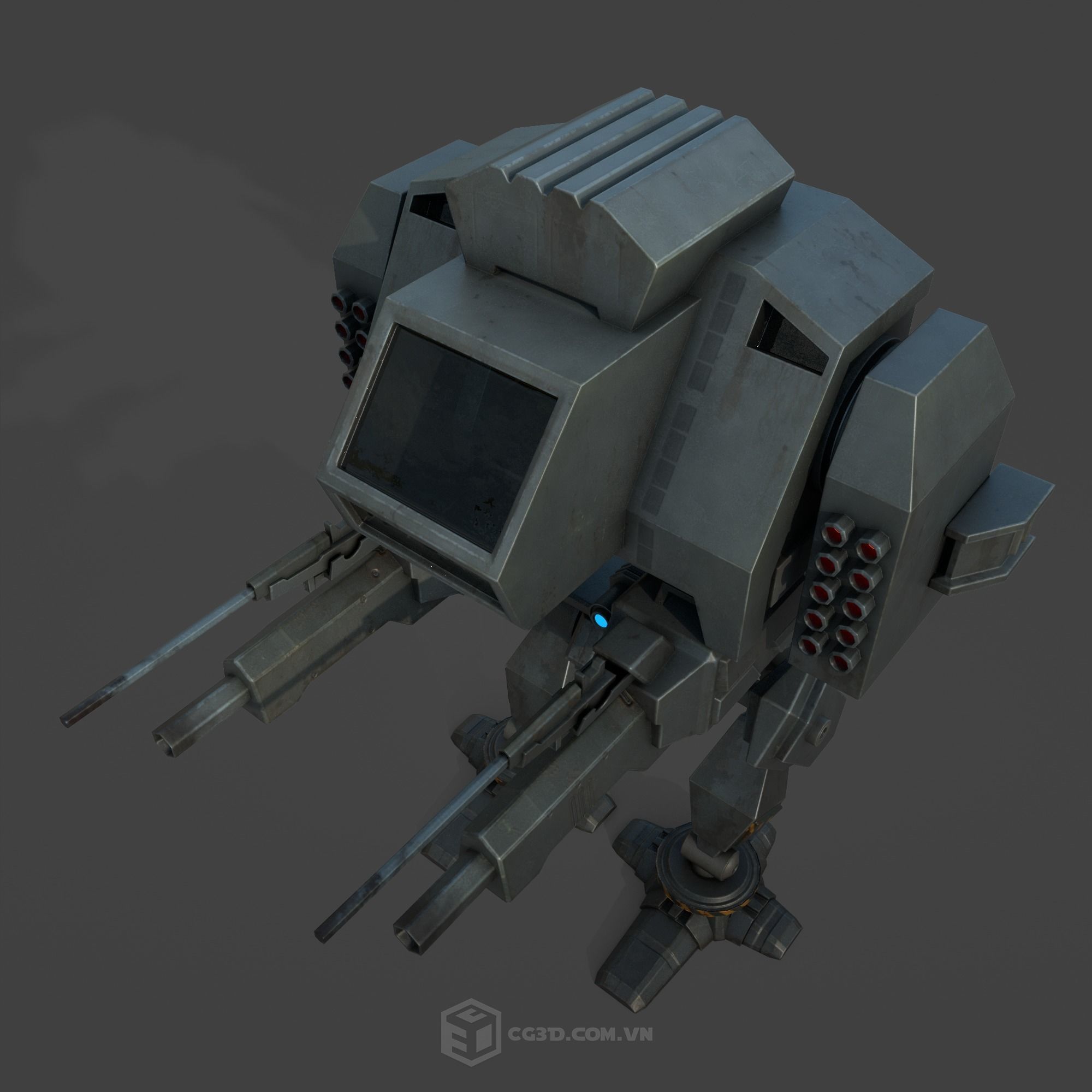 RoboWar- Lowpoly model robot Low-poly 3D model_5