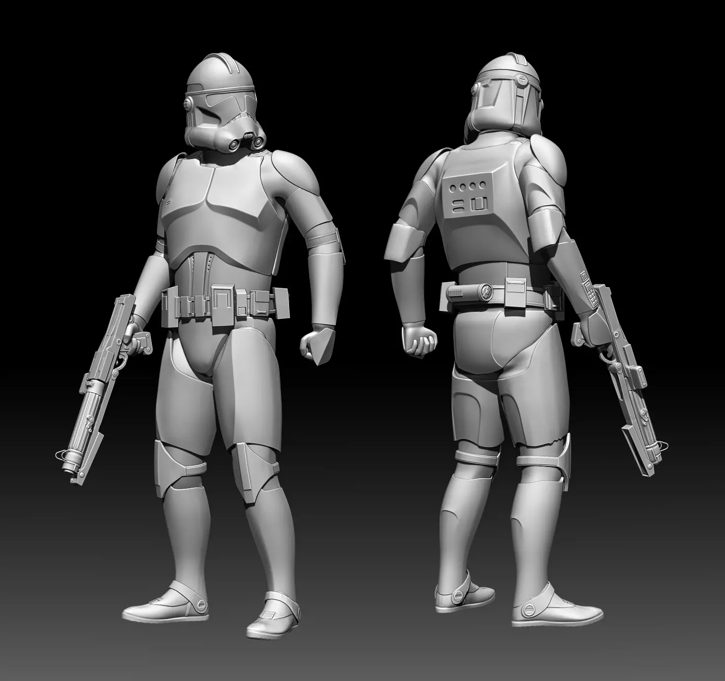 Clone Trooper Phase 2 Statue 3D print model_0