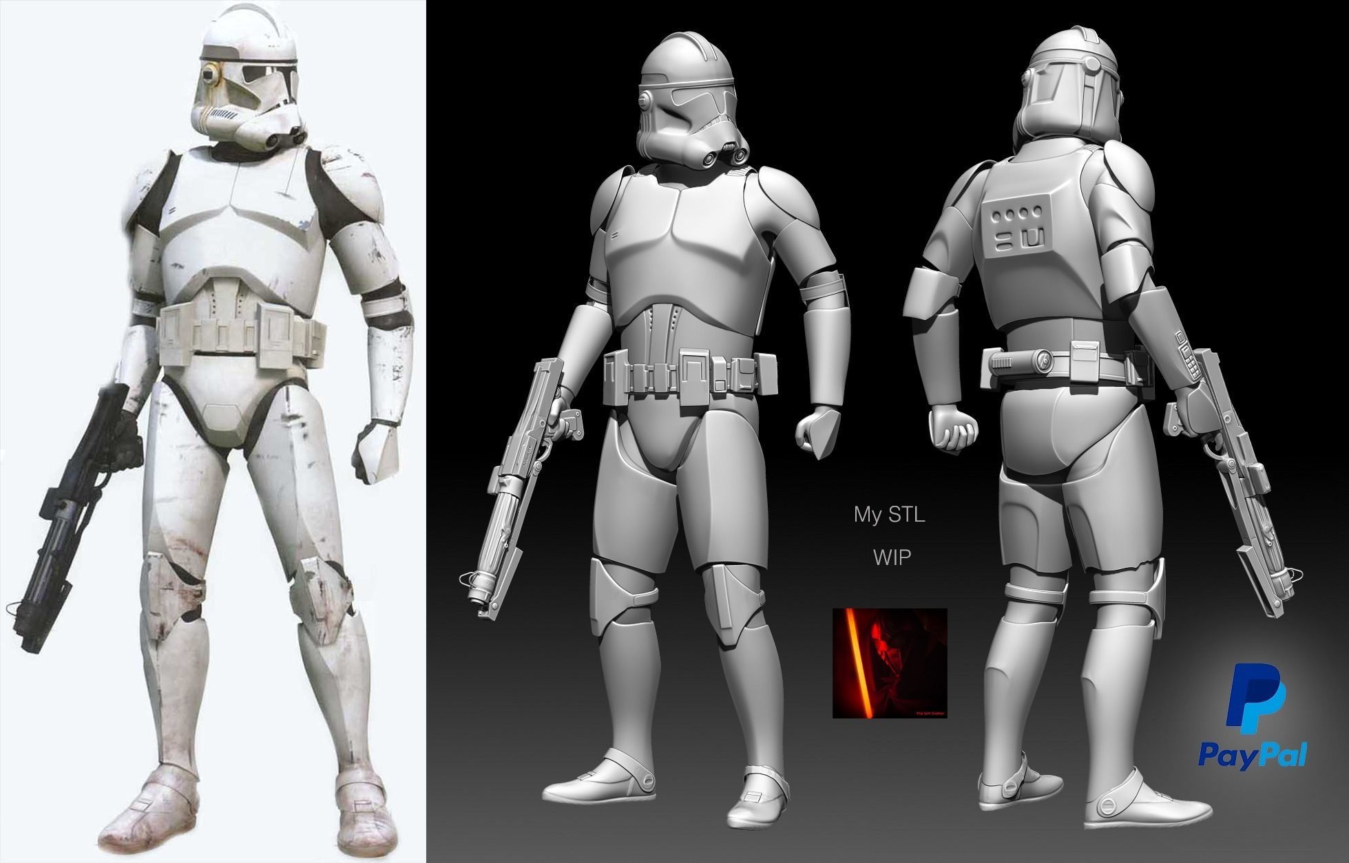 Clone Trooper Phase 2 Statue 3D print model_19