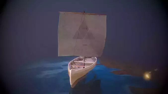 Knarr - Medieval Sailboat Low-poly 3D model