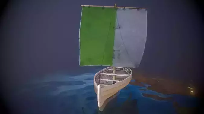 Knarr - Medieval Sailboat Low-poly 3D model Low-poly 3D model Knarr - Medieval Sailboat Low-poly 3D model Low-poly 3D model