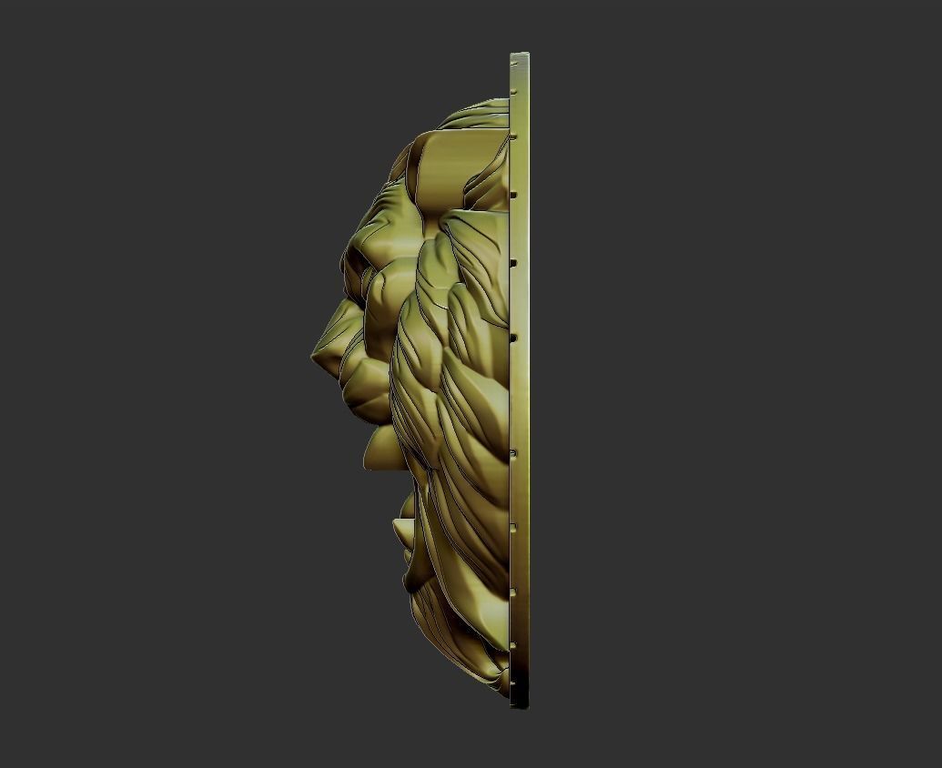 Lion Head 3D print model_1