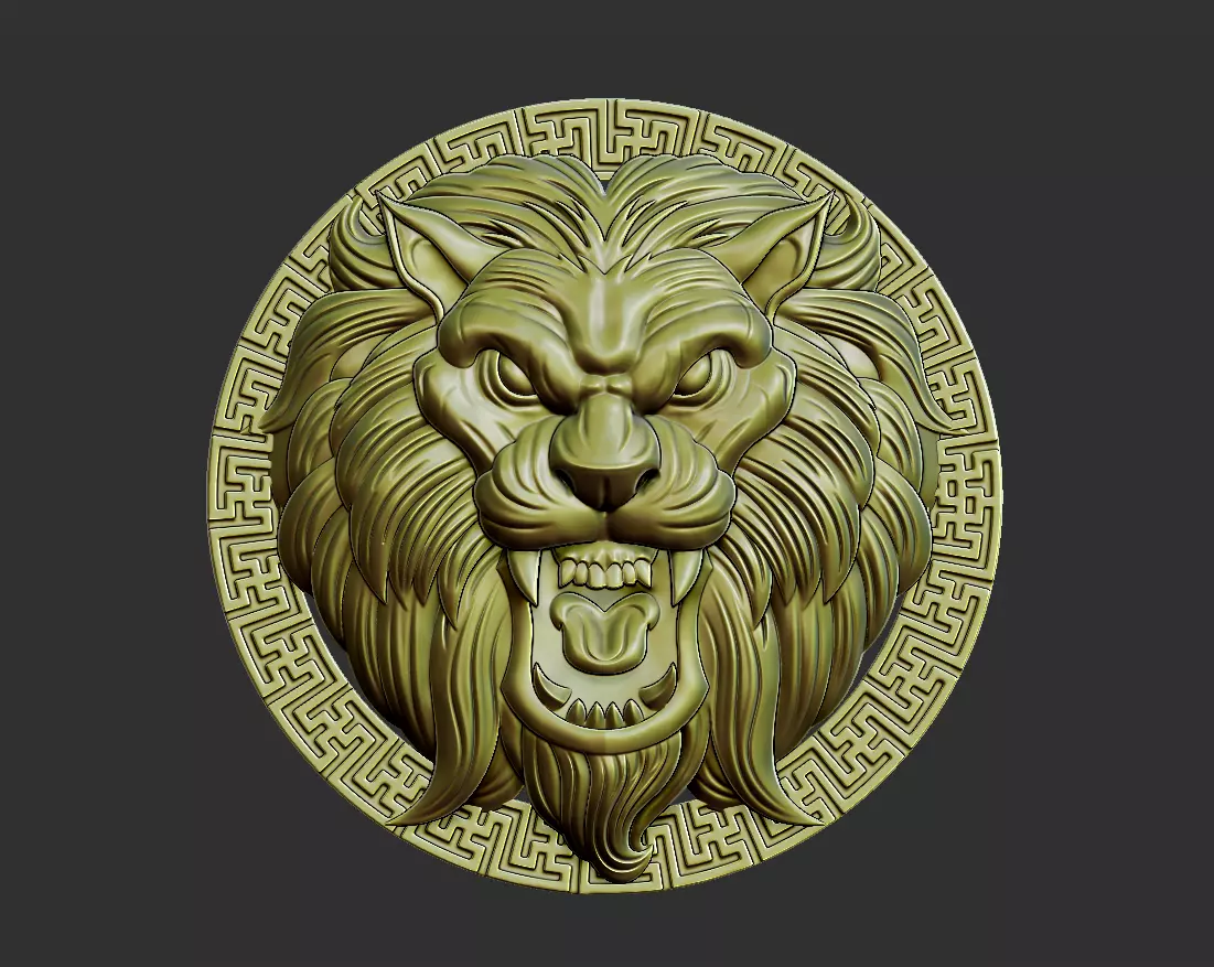 Lion Head 3D print model_0