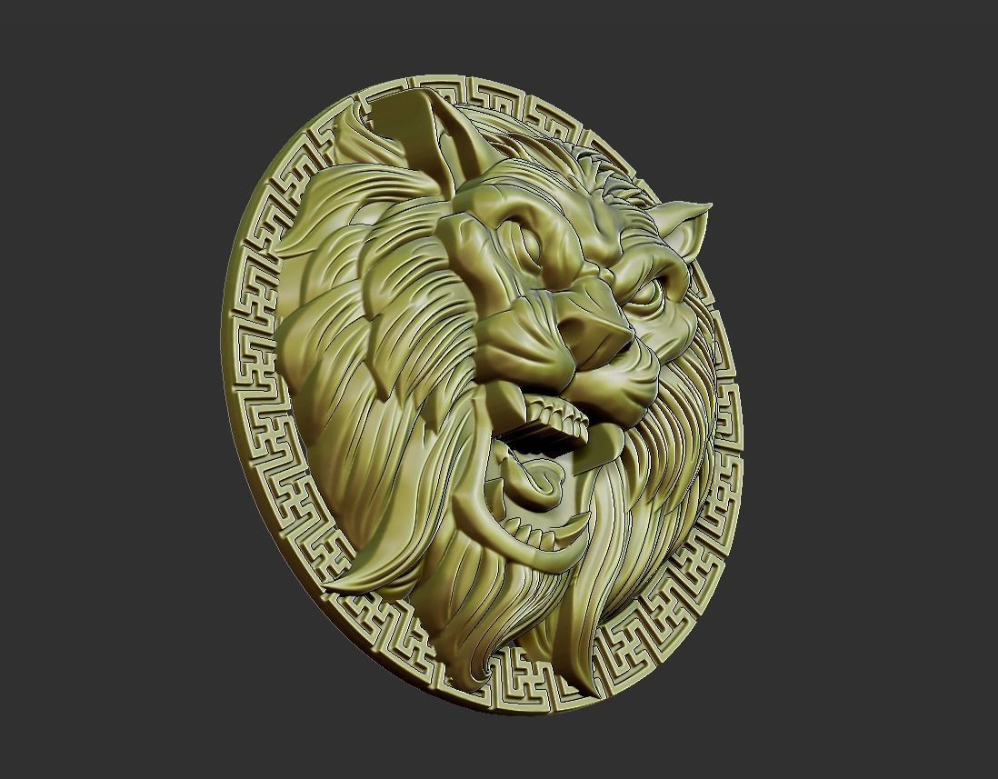 Lion Head 3D print model_2