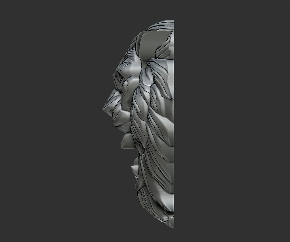 Lion Head 3D print model_5