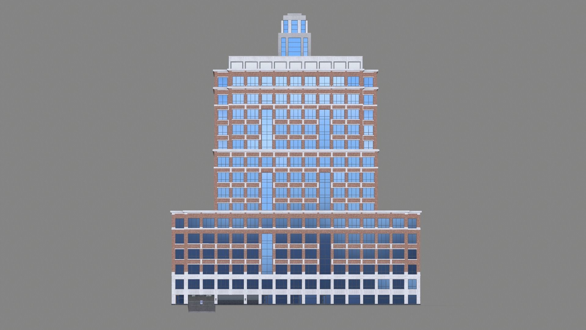 The Embarcadero 250 Street Building San Francisco Low-poly 3D model_7